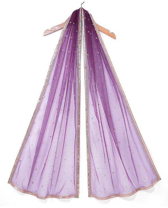 Pine Kids Woven Half Sleeves Floral Foil Printed Choli Lehenga & Dupatta  Set with Sequins - Wine