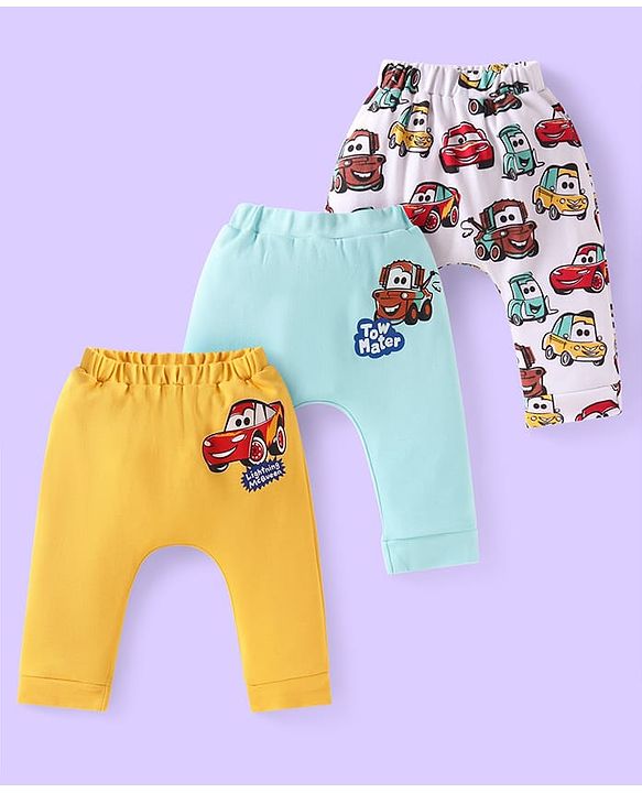 Nautinati Baby Girls' 100% Interlock Cotton Pack of 2 Disney Daisy Duck Graphic Printed Leggings