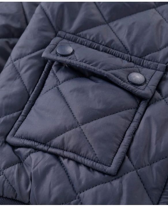 Pine Kids  Full Sleeves Padded Quilted  Jacket Solid Colour - Navy Blue