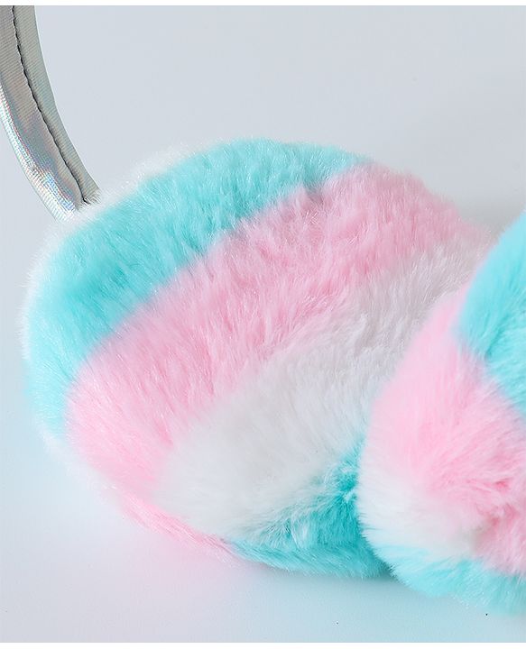 Babyhug Fur Ear Muffs with Daisy Duck Patch - White