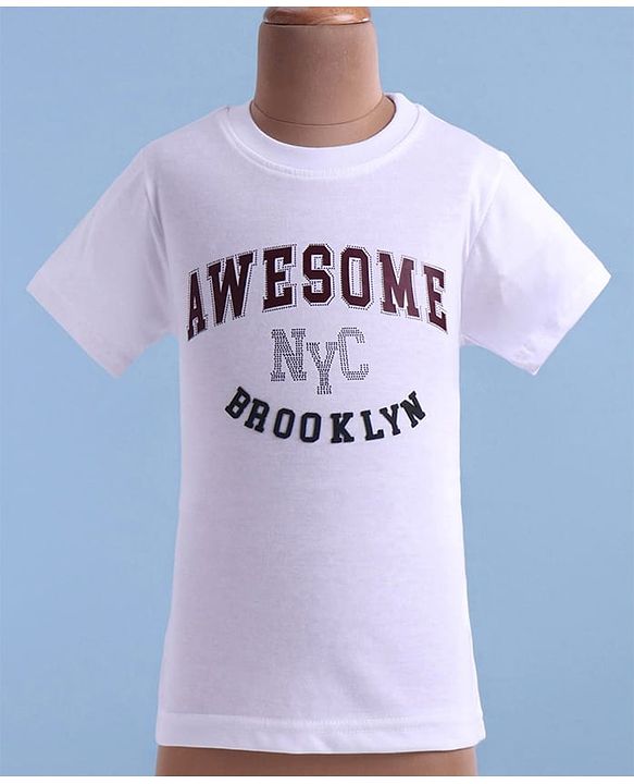 Babyhug Woven Full Sleeves Blazer & T-Shirt with Attached Text Print - Maroon