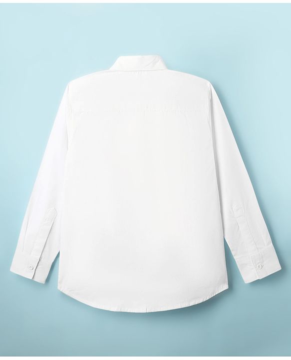 Pine Kids Cotton Woven Full Sleeves Shirt With Space Theme Print - White