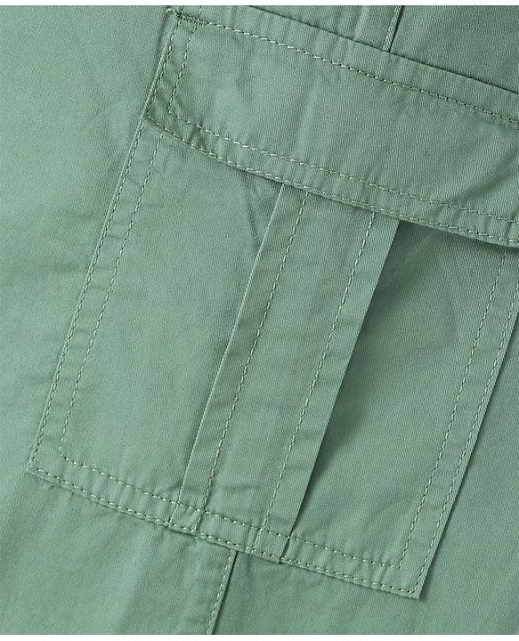 Pine Kids Cotton Woven Full Length Solid Trouser - Mint