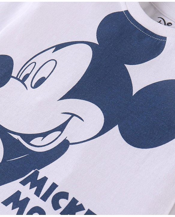Babyhug Disney Single Jersey Full Sleeves Night Suit With Donald Duck Print - Navy Blue
