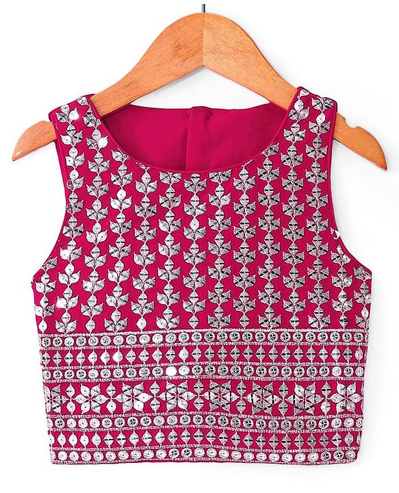 Babyhug Woven Sleeveless Floral Embroidered Top Palazzo Set with Dupatta - Red