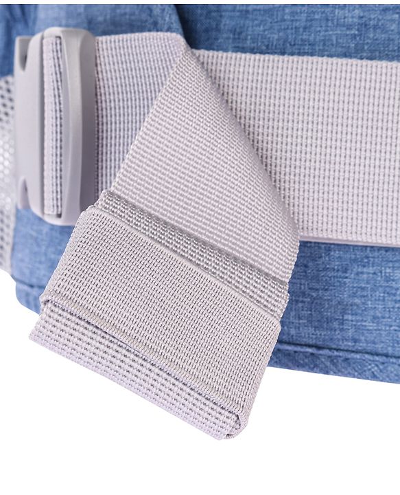 Babyhug Luxe Lift 4-in-1 Ergonomic Hip Seat Carrier: Padded Waist Support, Adjustable Straps, 4 Carrying Positions, Side Storage & Optimal Weight Distribution  For Babies 5 Months+ up to 15 kg - Blue