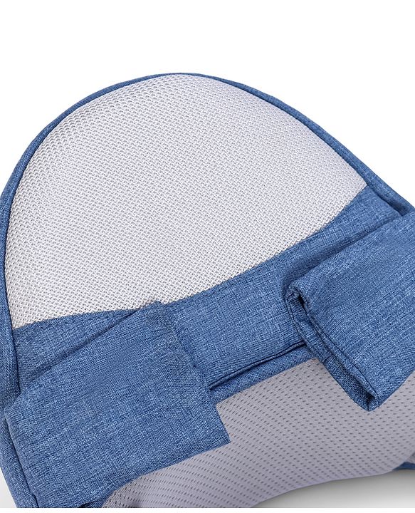 Babyhug Luxe Lift 4-in-1 Ergonomic Hip Seat Carrier: Padded Waist Support, Adjustable Straps, 4 Carrying Positions, Side Storage & Optimal Weight Distribution  For Babies 5 Months+ up to 15 kg - Blue