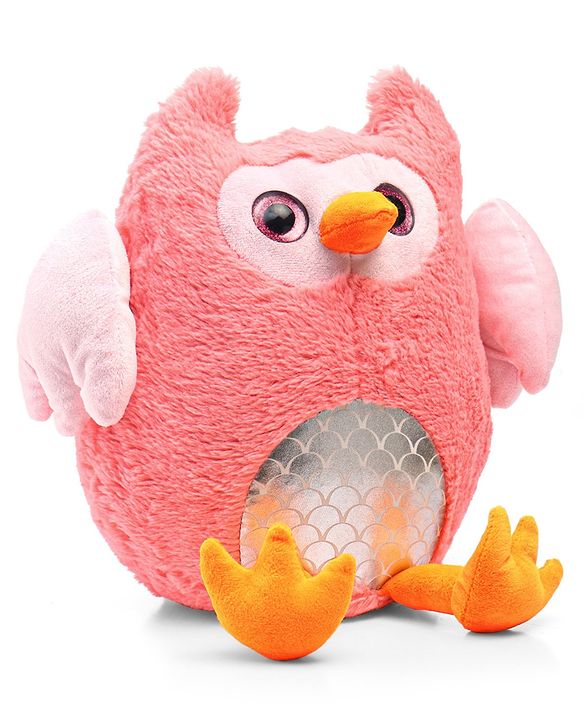 Babyhug Supersoft Owl Soft Toy Pink - Length 35 cm