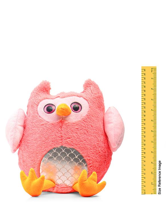Babyhug Supersoft Owl Soft Toy Pink - Length 35 cm