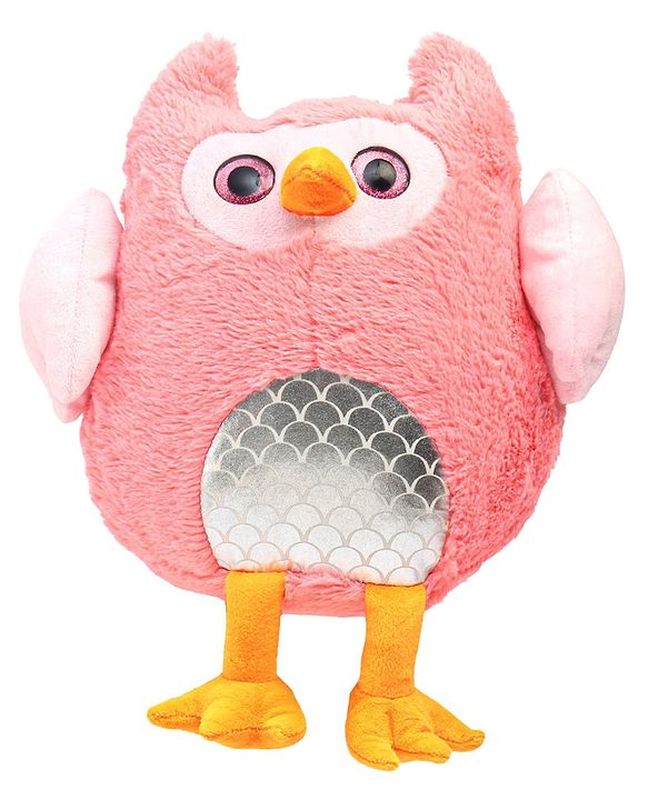 Babyhug Supersoft Owl Soft Toy Pink - Length 35 cm