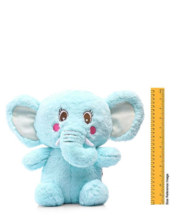Babyhug Elephant Soft Toy Blue - Length 44 cm