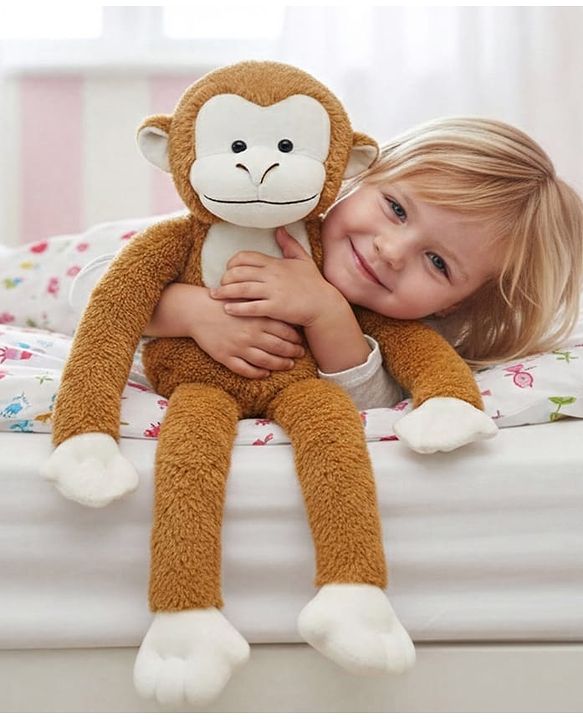 Babyhug Hanging Monkey 62 Cms Animal Soft Toy with Velcro Hands|Stuffed Plush Animal|Gift for Boys & Girls