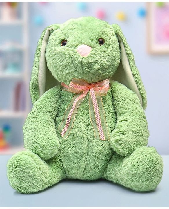 Babyhug Supersoft Bunny Soft Toy Green - Length 36 cm