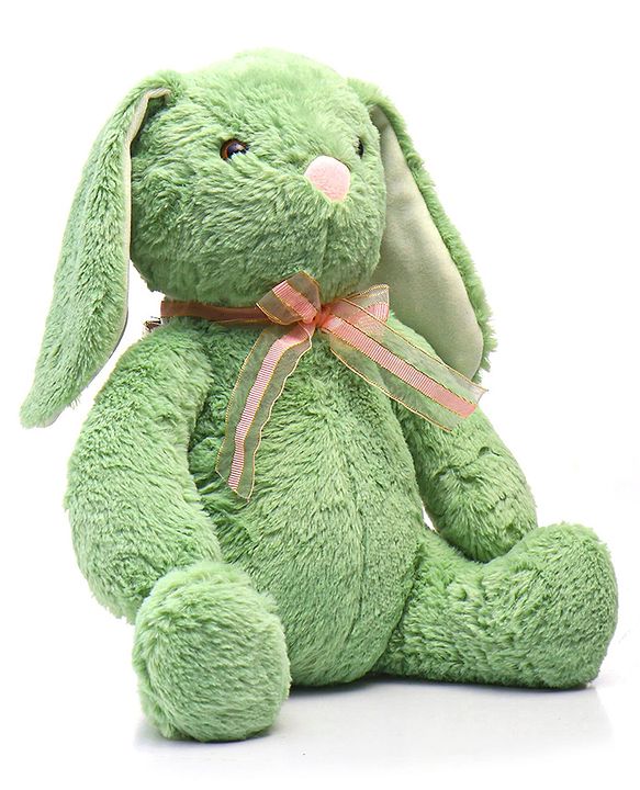 Babyhug Supersoft Bunny Soft Toy Green - Length 36 cm