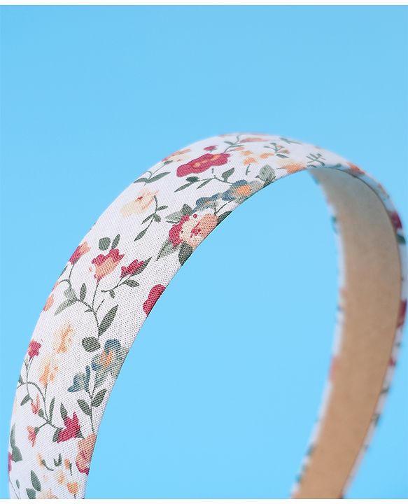 Pine Kids Free Size Hair Bands with Floral Print  Pack of 3 - Dark Yellow