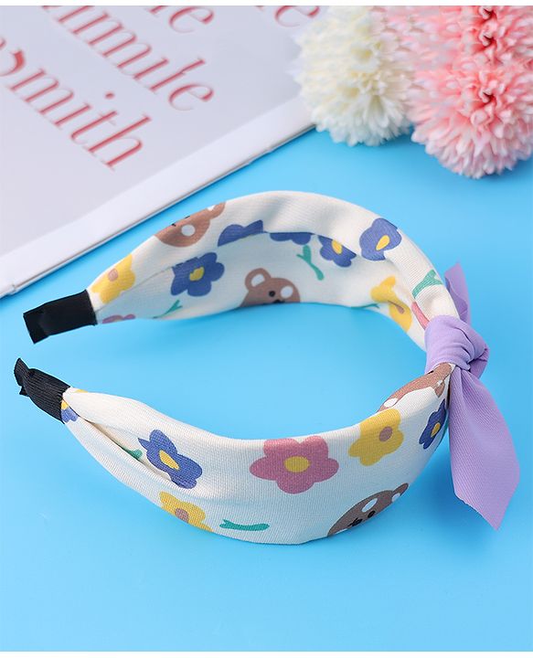 Babyhug Bow Applique Hair Band - Purple