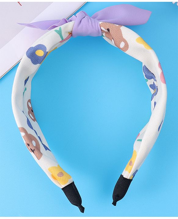 Babyhug Bow Applique Hair Band - Purple