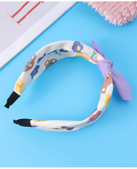 Babyhug Bow Applique Hair Band - Purple