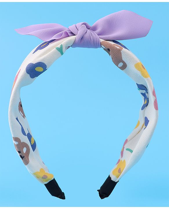 Babyhug Bow Applique Hair Band - Purple