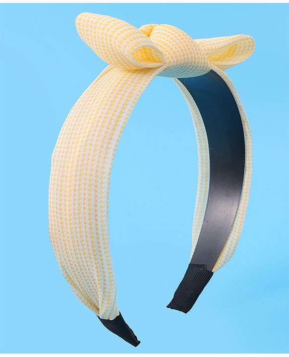 Pine Kids Hair Band with Bow Applique Free Size - Yellow