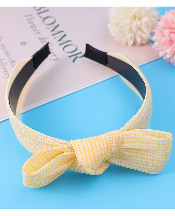 Pine Kids Hair Band with Bow Applique Free Size - Yellow