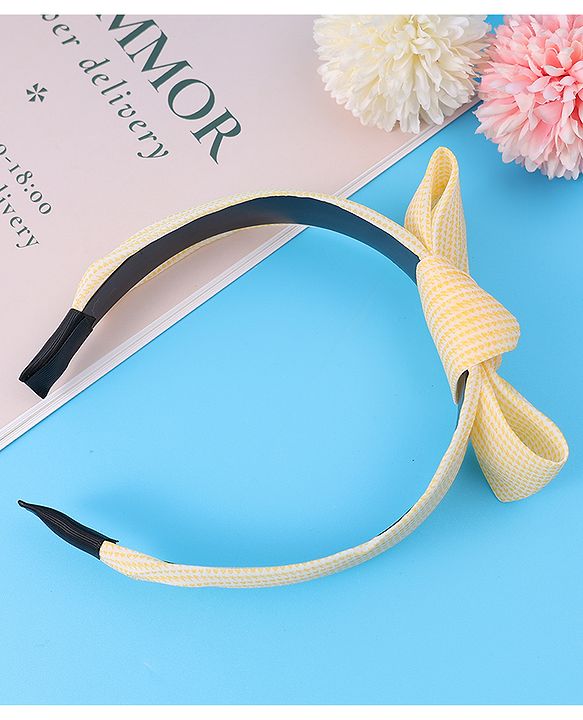 Pine Kids Hair Band with Bow Applique Free Size - Yellow