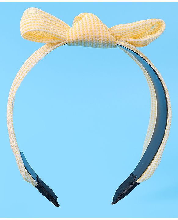 Pine Kids Hair Band with Bow Applique Free Size - Yellow