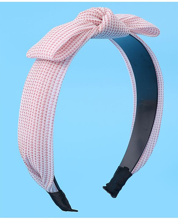 Pine Kids Hair Band with Bow Applique Free Size - Pink