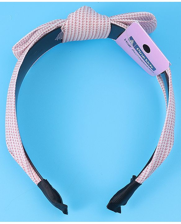 Pine Kids Hair Band with Bow Applique Free Size - Pink