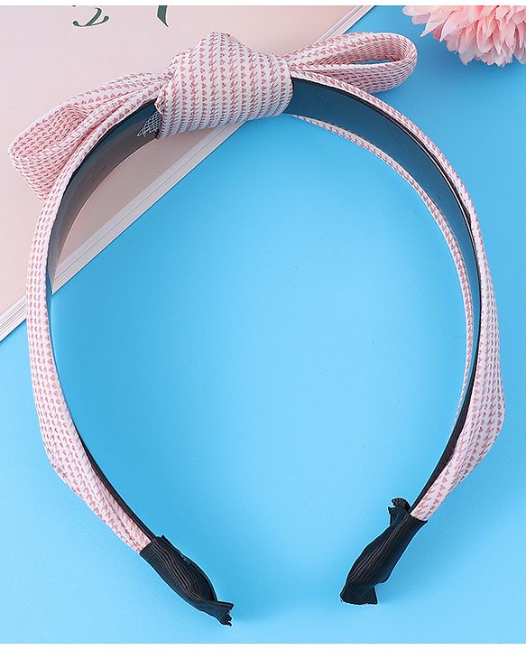 Pine Kids Hair Band with Bow Applique Free Size - Pink