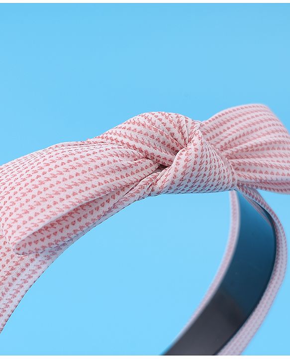 Pine Kids Hair Band with Bow Applique Free Size - Pink