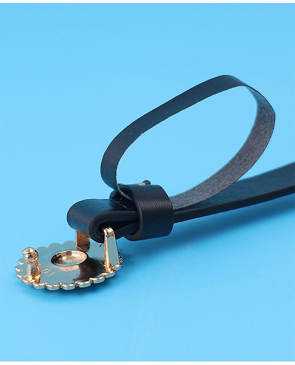 Babyhug Free Size Belt With Floral Buckle - Black