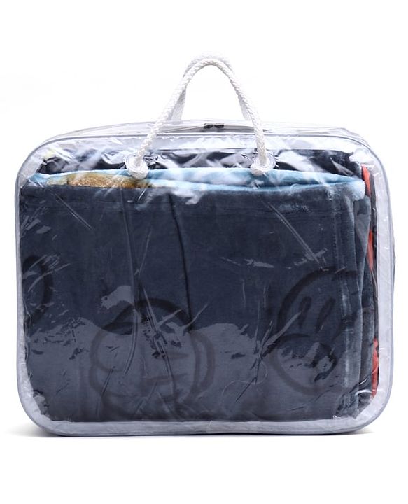 Pine Kids Disney Single Ply Fleece Blanket in Mickey Mouse Print - Grey
