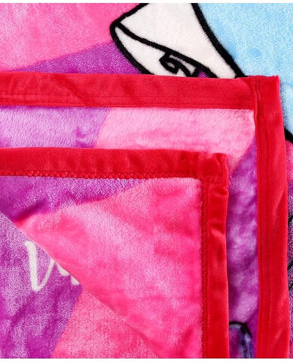 Pine Kids Disney Single Ply Fleece Blanket in Disney Princess Print - Pink