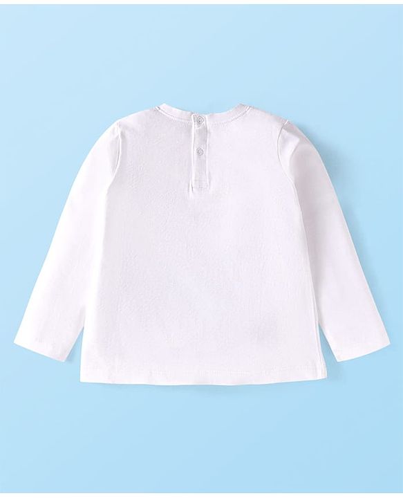 Babyhug Disney Single Jersey Knit Full Sleeves Night Suit with Minnie Mouse Graphic - White & Red