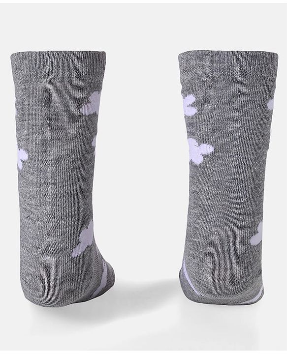 Cute Walk by Babyhug Cotton Knit Anti-Bacterial Ankle Length Cloud & Parachute Designed Socks Pack of 5 - Light Blue Grey & White