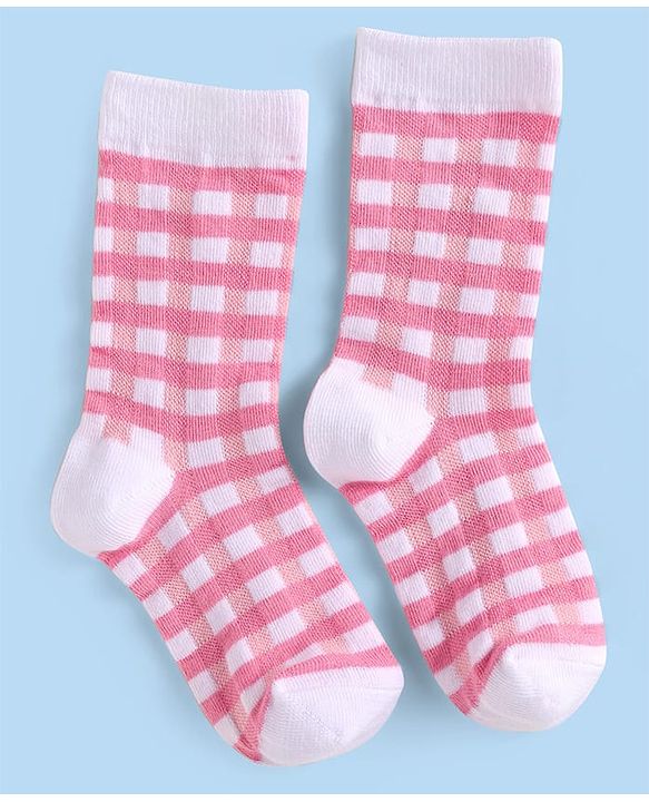 Cutewalk by Babyhug Non Terry Knit Anti-bacterial Ankle Length Socks with Floral & Fruits Design Pack of 5 - White & Pink