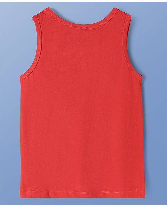 Pine Kids Disney Single Jersey Knit Sleeveless Tank T-Shirt With Mickey Mouse Graphic Pack of 3 - Red Black & White