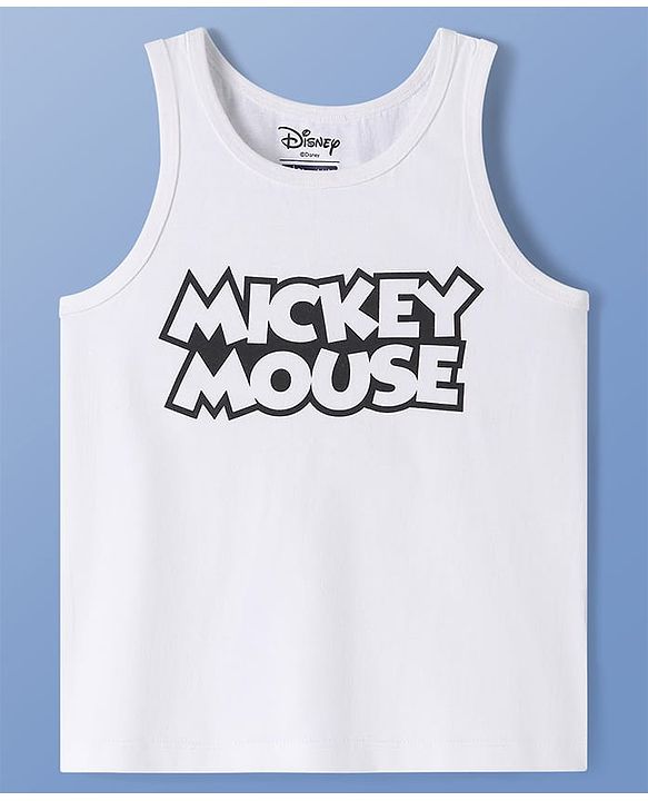 Pine Kids Disney Single Jersey Knit Sleeveless Tank T-Shirt With Mickey Mouse Graphic Pack of 3 - Red Black & White