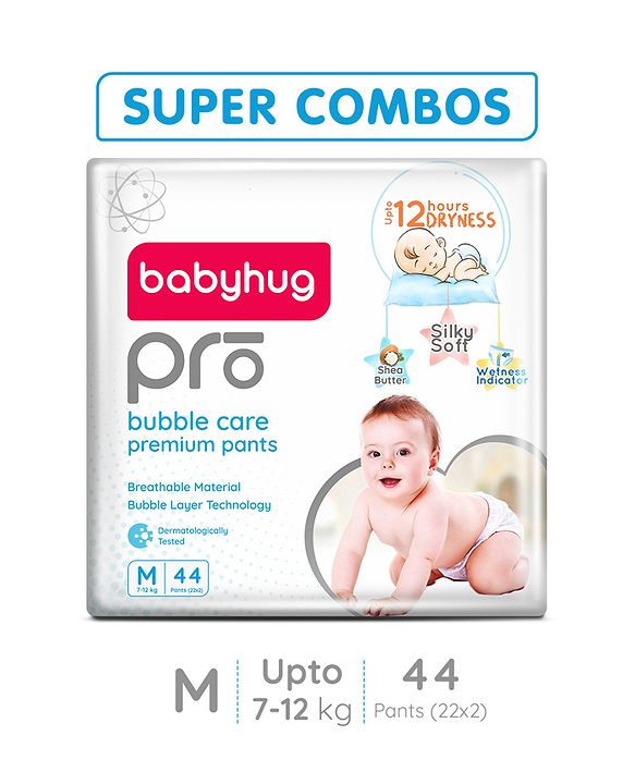 Babyhug Pro Bubble Care Premium Pant Style Diaper Large Size - Pack of 20 Pieces
