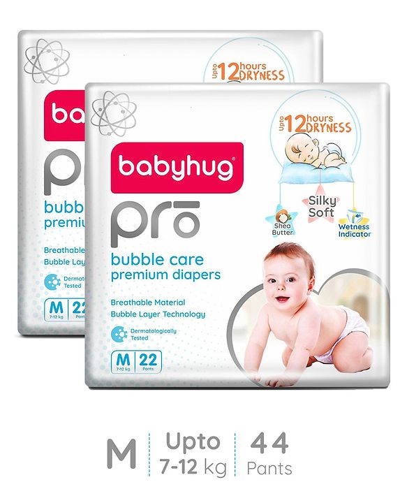 Babyhug Pro Bubble Care Premium Pant Style Diaper Large Size - Pack of 20 Pieces