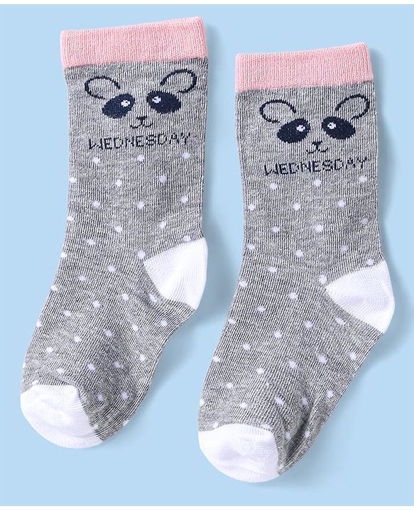 Cute Walk by Babyhug Non Terry Knit Anti-Bacterial Ankle Length Socks With Polka Dots & Strips Pack of 7 - Multicolor