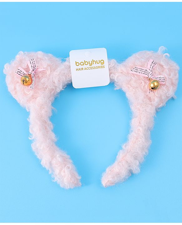 Babyhug Hair Band with Bow Applique Free Size - Pink