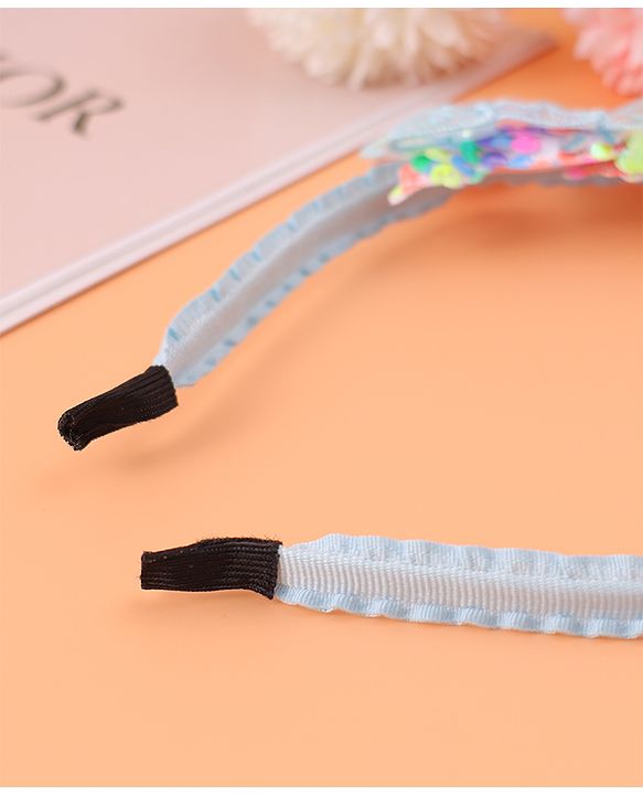 Babyhug Butterfly & Sequin Applique Hair Band - Blue