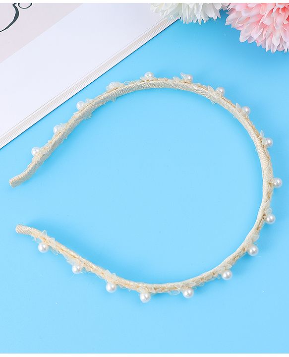Pine Kids Pearl Hair Band Free Size - Yellow