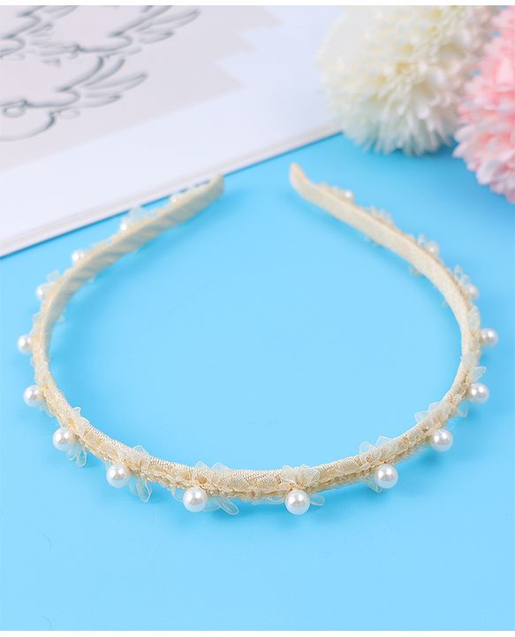 Pine Kids Pearl Hair Band Free Size - Yellow