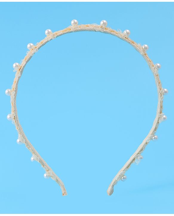 Pine Kids Pearl Hair Band Free Size - Yellow