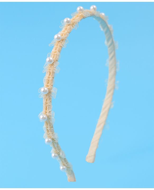 Pine Kids Pearl Hair Band Free Size - Yellow