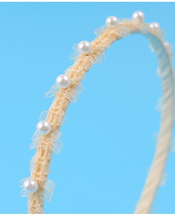 Pine Kids Pearl Hair Band Free Size - Yellow
