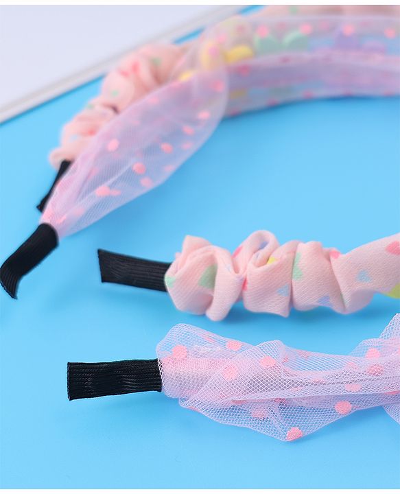 Babyhug Free Size Hair Bands with Floral Applique Pack of 2 - Light Pink